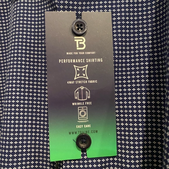 NWT - Tom Baine Men’s Performance Dress Shirt - XXL - Picture 5 of 10